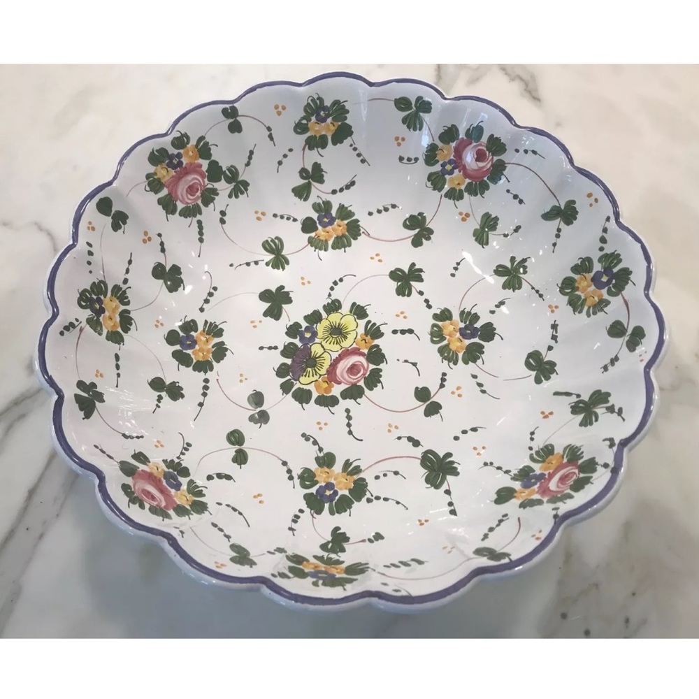 COTTURA HANDMADE FLORAL PAINTED BOWL LARGE